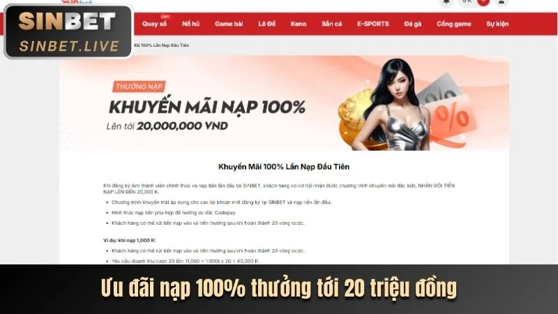 Thưởng chào mừng khi đăng ký 789go